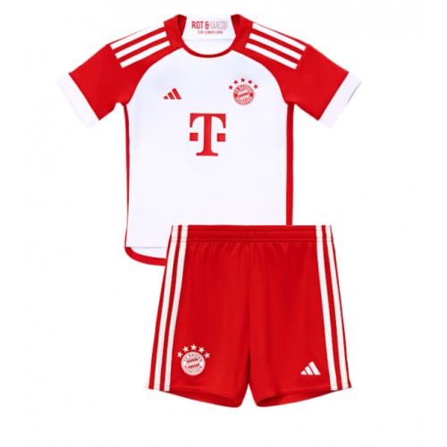 Otroški Nogometni dresi Bayern Munich Domači 2023-24 Kratek Rokav (+ Kratke hlače)